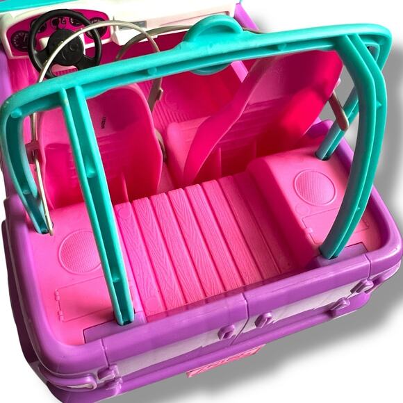 Barbie Doll Jeep 2019 Pink Purple Blue Two Door Vehicle Off Road Car Mattel - Picture 7 of 11
